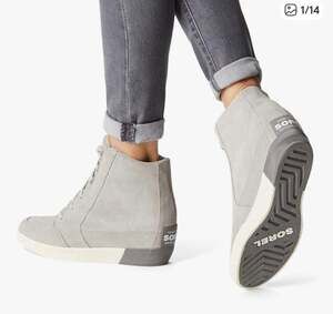 Sorel Women’s Out ’N About Wedge Bootie Dove/Quarry Gray Suede Size 8.5 Comfort